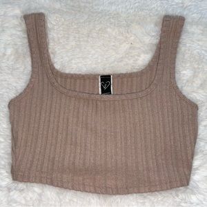 Windsor crop tank top women’s S small beige lounge t soft comfy cropped tank